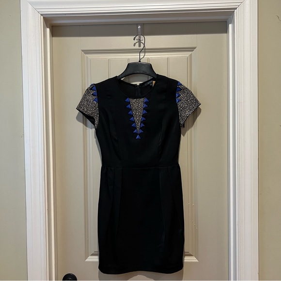 Quinn Dresses Quinn Black Embellished Mini Dress By Francescas